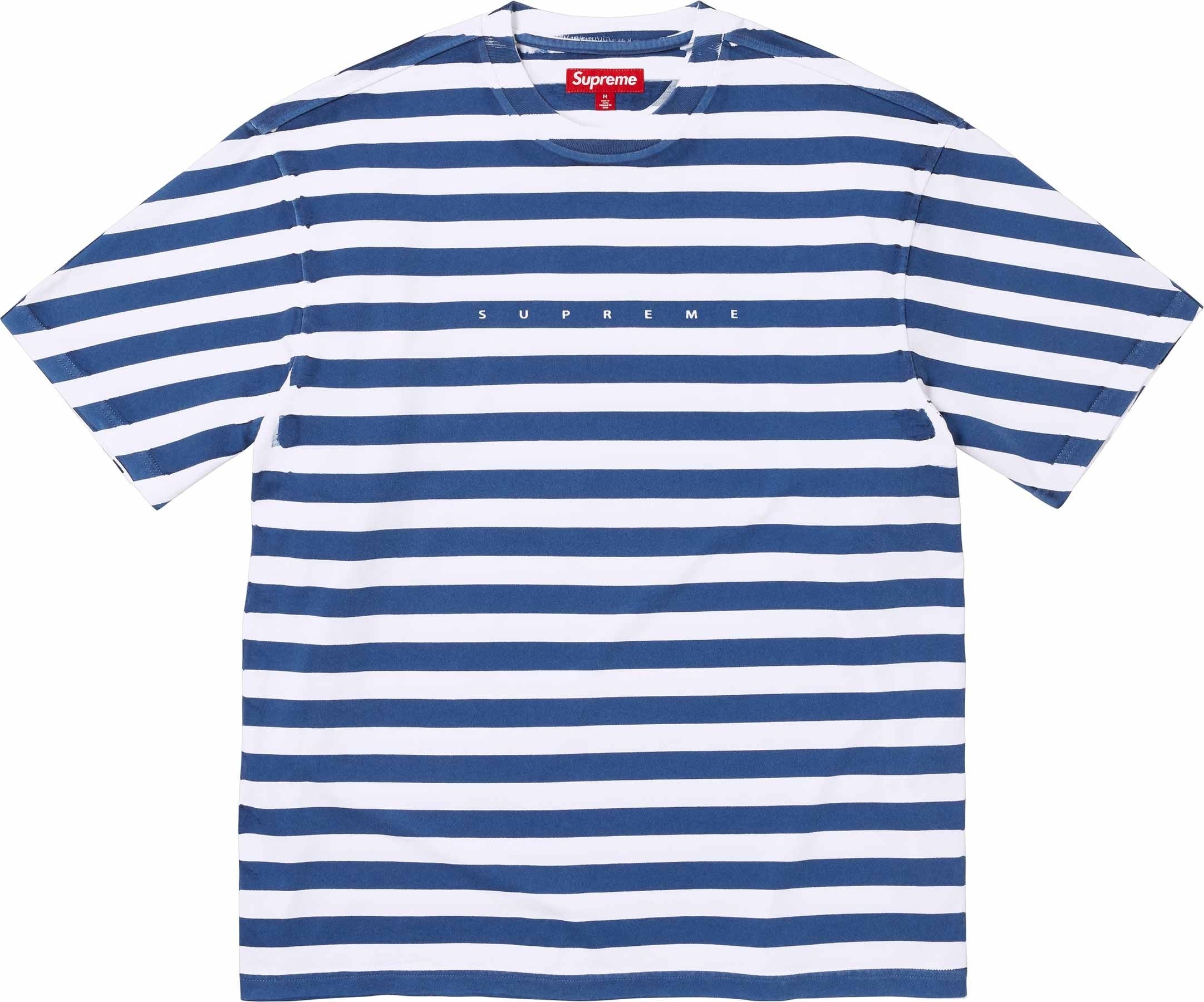 Overprint Stripe S/S Top view 3